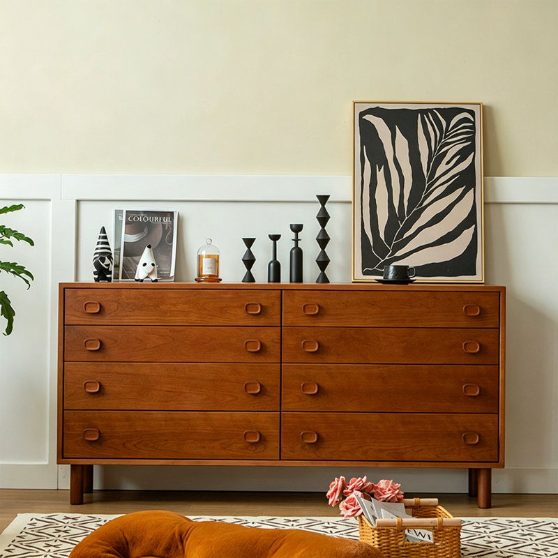 Metal Mortise And Tenon Square Handle Buffet Table