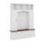 Farmhouse Hall Tree With Golden Hooks & Walnut Bench, Entryway Organizer With Adjustable Shelves, Shoe Storage-117530978