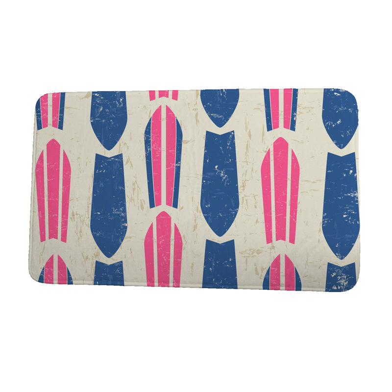 Tapis de bain, l 21 po x L 34 po, rose