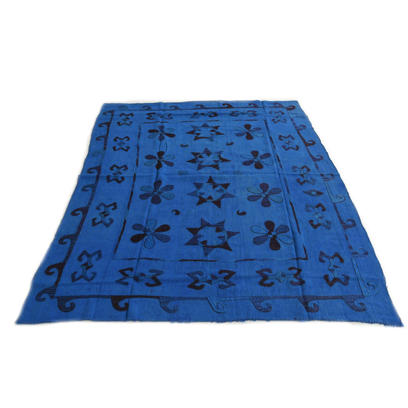 Tapis bleu 5x8 Perry