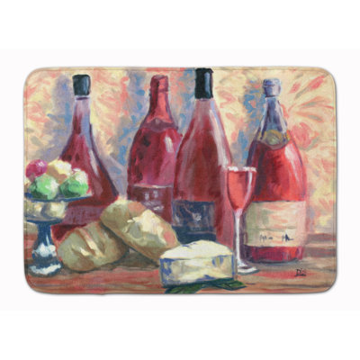 Tapis pour salle de bain à mousse à mémoire de forme en mousse à mémoire de vin et fromage