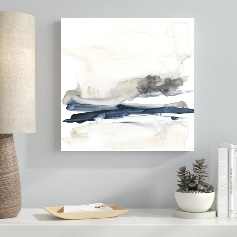 «Marine Horizon Line I» par Jennifer Goldberger, reproduction sur toile tendue, H 20 po x l 20 po