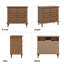 Table de chevet 3 tiroirs en bois massif rétro avec station de charge USB intégrée et tablette coulissante, table de bout traditionnelle pour chambre à coucher, salon, entièrement assemblée-1232855786