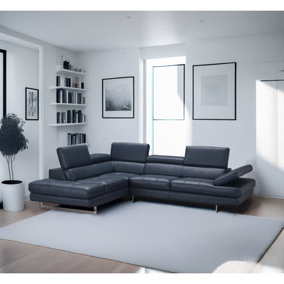 Antalya 2 - Piece Leather Sectional by The Classy Home