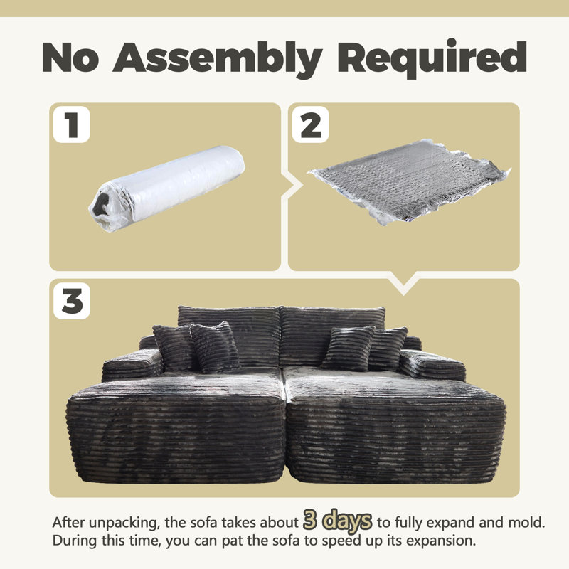 83.87"  Sleeper Sofa With Dual Mattress