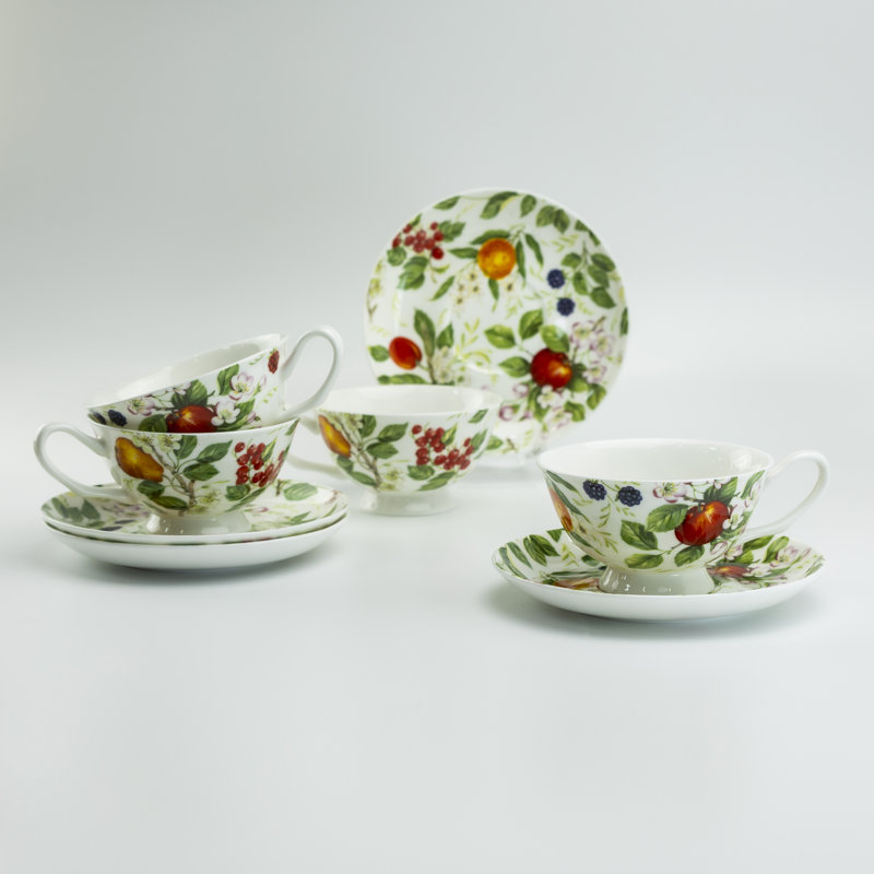Bone China Teacup and Saucer