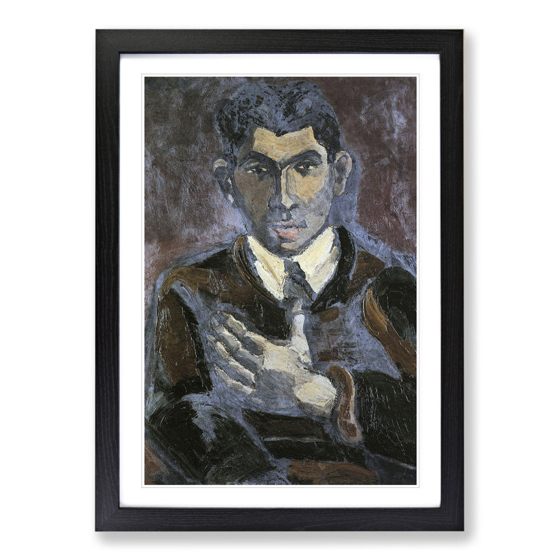 Portrait of a Man Vol.2 by Walter Gramatte - Picture Frame Painting, Black Framed, 48cm H x 36cm W x 2cm D
