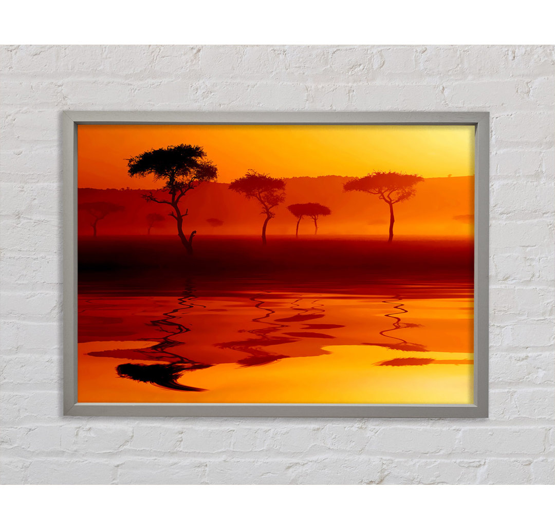 Reflections Of The Stunning Lake Trees - Single Picture Frame Kunstdrucke auf Leinwand