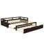 Extending Daybed With Trundle, Wooden Daybed With Trundle, Espresso-1538209441