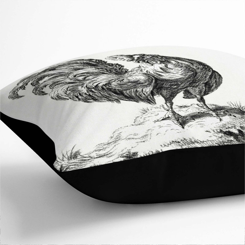 Square Throw Cushion, 40cm H x 40cm W x 15cm D, Black