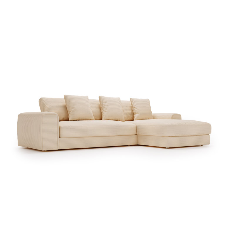 3 Seater Corner Sofa , Beige, Left Hand Facing
