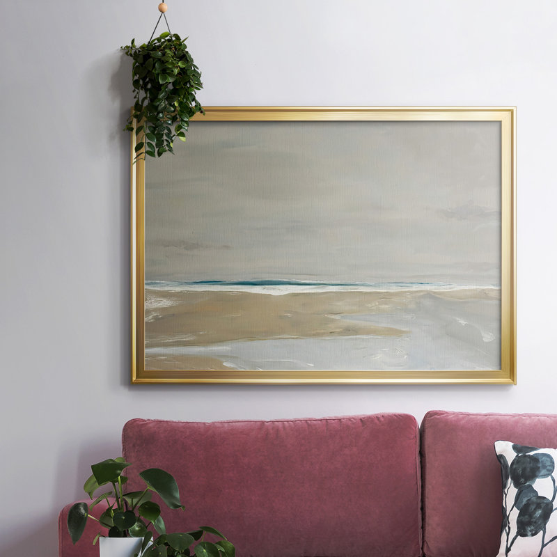 Oregon Coast-Framed Gallery Wrapped Canvas_2779363, 14" H x 20" W x 1.5" D, Gold