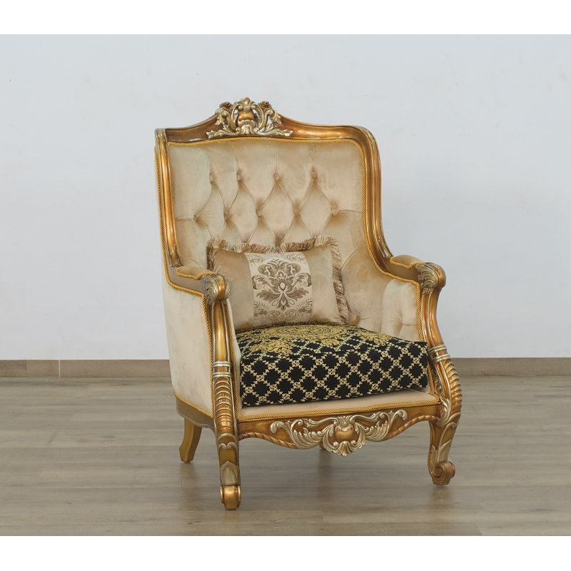 Luxor Wingback Chair, Brown