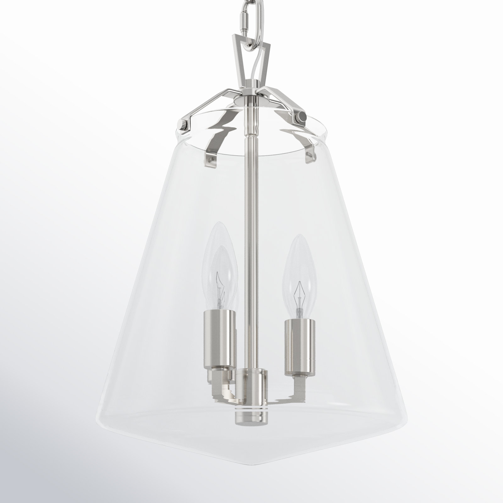 3 - Light Metal Dimmable Bell Chandelier