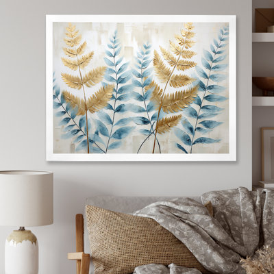 «Blue and Golden Ferns Symphony III», reproduction sur toile