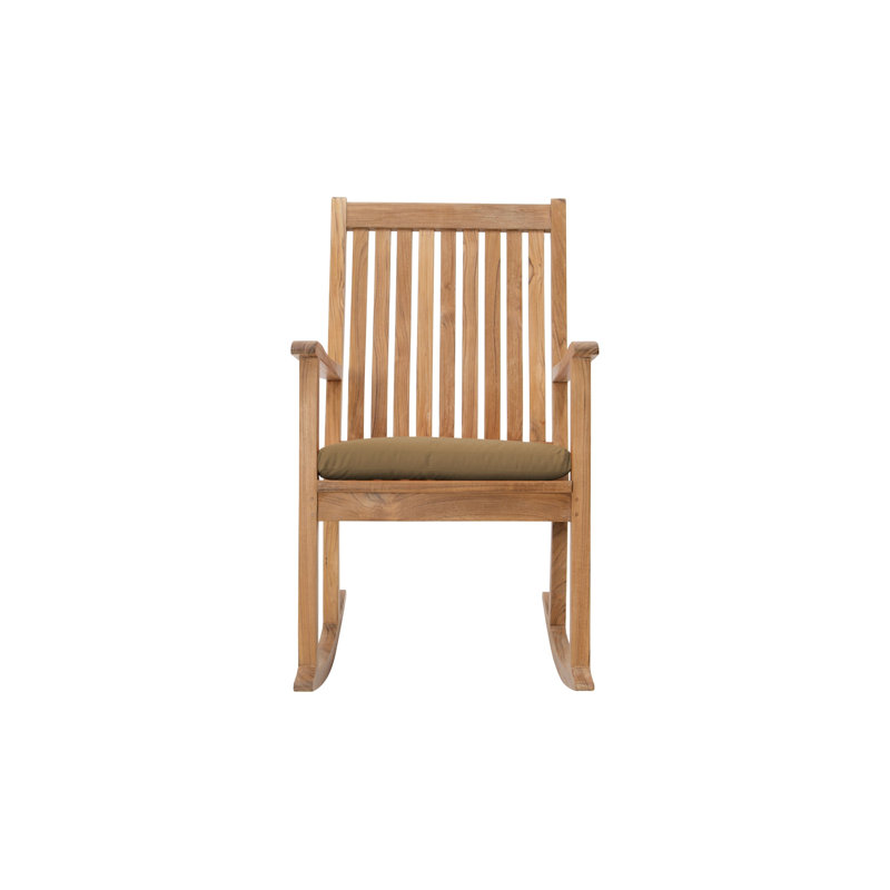 Chaise berçante en bois massif Huntington, Cacao