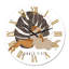 Illustration d'une grande femme avec une feuille de palmier - horloge murale moderne-59914802