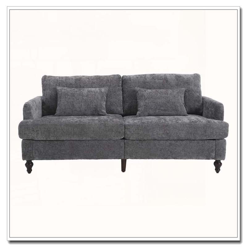 Canapé-lit en chenille moderne, Gris