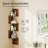 Elburt Corner Bookcase, 4 Tier floating corner shelf