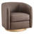 Bennett Genuine Leather Swivel Barrel Chair