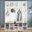 Arbre d'entrée de style ferme en bois avec 6 crochets, banc de rangement pratique en noyer et 13 casiers pour l'organisation du vestibule-619856503