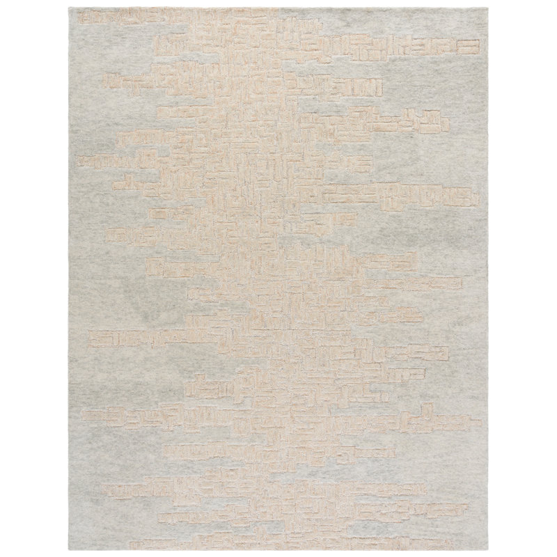 Harvest 102 Hand Tufted Wool; Cotton Abstract Rug, Rectangle 8' x 10'