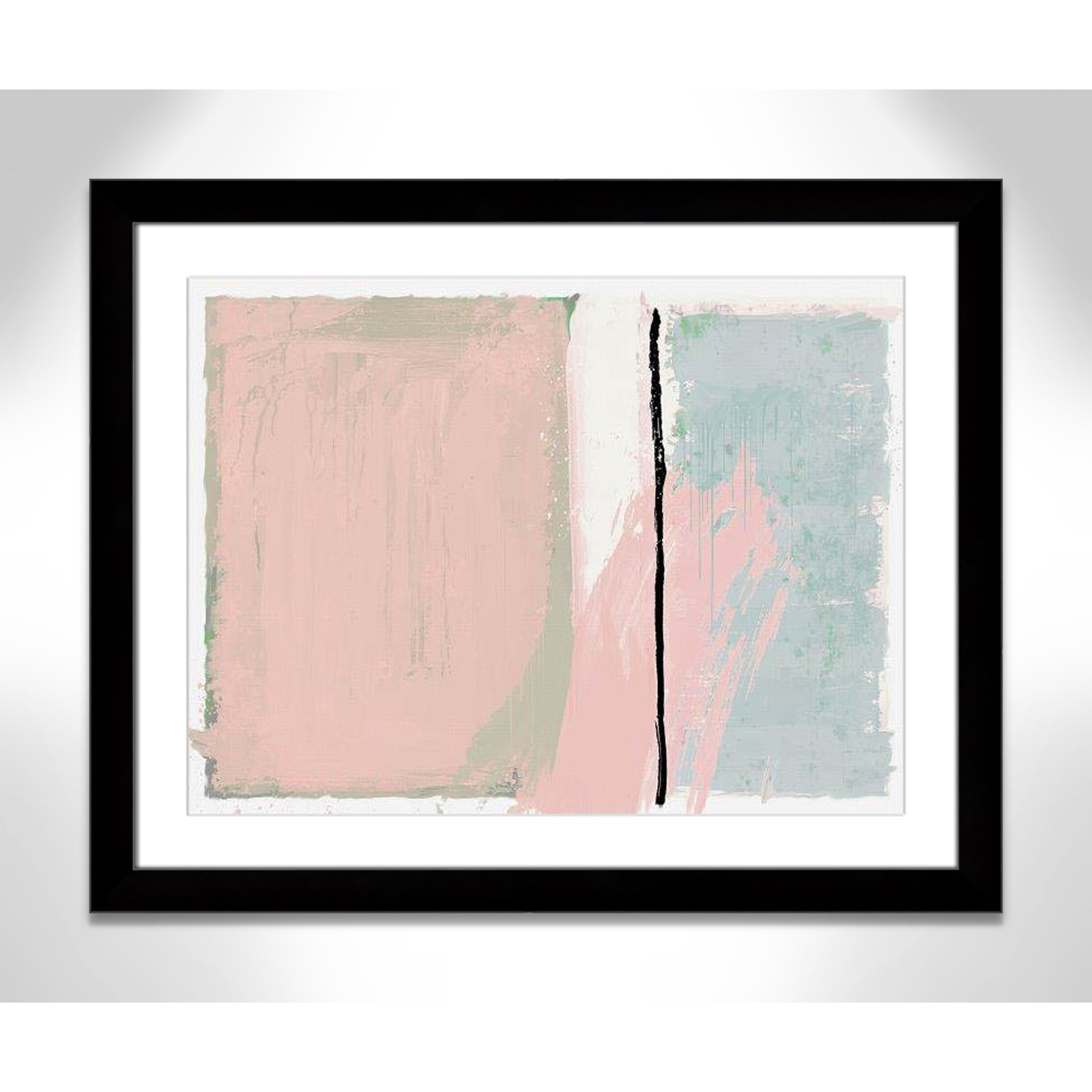Pastel Opulance Print, 25" H x 31" W x 1.25" D, Black Cube Picture Framed, White