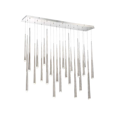 Cascade 23 - Light Polished Nickel LED Cluster Pendant