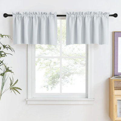 Polyester Blackout Rod Pocket Valance (Set of 2)