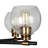 Geona 5-Light Dimmable Globe Chandelier Black Rods
