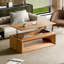 Table basse 43,3 po à plateau relevable moderne en placage de bois massif-57465451
