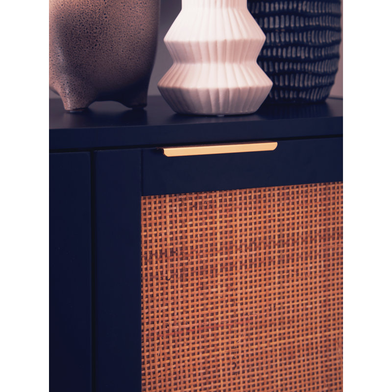 Achaius 2 -Door Accent Cabinet, Black, Gold