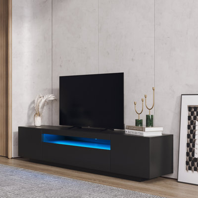 Maximili TV Stand with LED Lights & Storage Drawers
