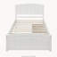 Lit plateforme simple en bois avec deux tiroirs, blanc