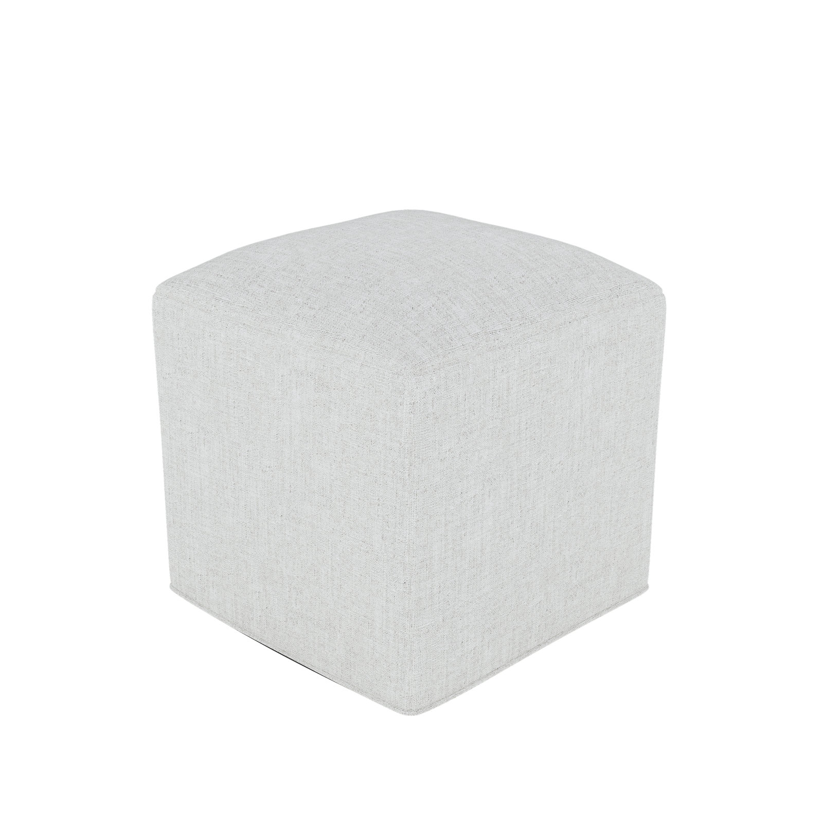Praia Sunbrella® Upholstered 18" Outdoor Cube, Canvas White Sunbrella® Canvas