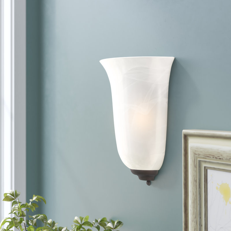 Allisia Flush Mounted Sconce, Oil Rubbed Bronze, 10.5" H x 8" W x 4" D