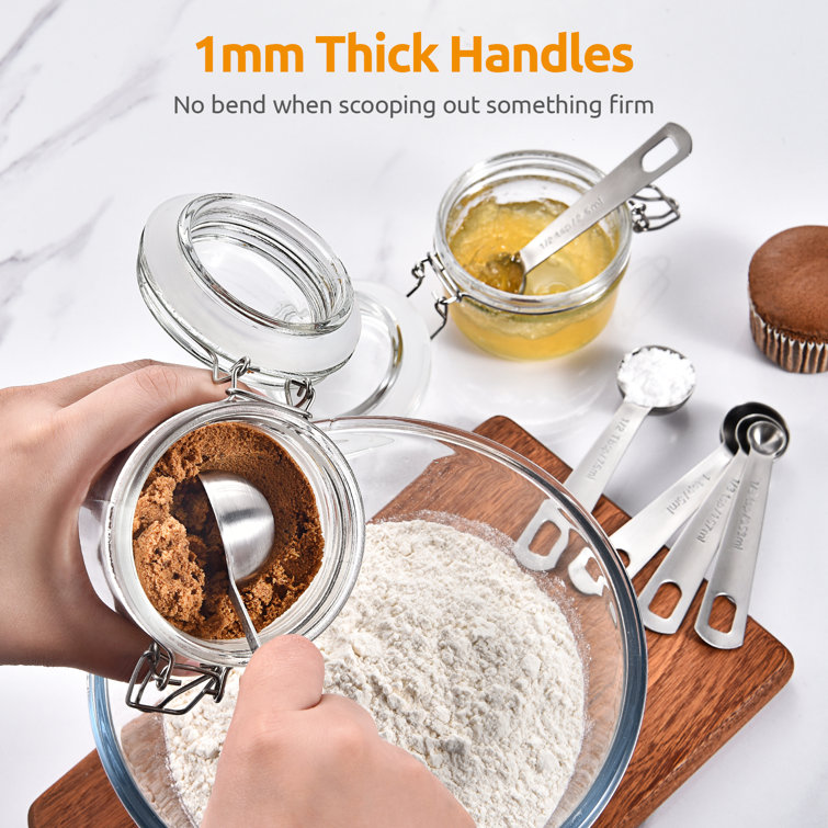 10-Piece Measuring Spoon Set By Chef élite Kitchenwares, Deluxe Stainless  Steel Measuring Spoons Utensil Set With Engraved US And Metric Readings