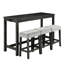Ensemble de table de bar avec prise de courant, idéal pour le salon, la salle à manger et la salle de jeux, 1 table avec 3 chaises pour la salle à manger-129760064-129760065-129760066-129760070