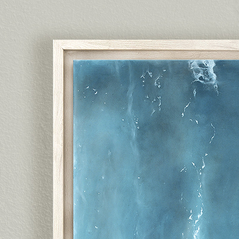 Coastal Retreat Underwater Clouds I by  - Floater Frame Print on Canvas, 20" H x 16" W x 2.375" D, Framed Canvas, Beige