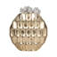 Vase ovale moderne en métal texturé-7387877-67074740
