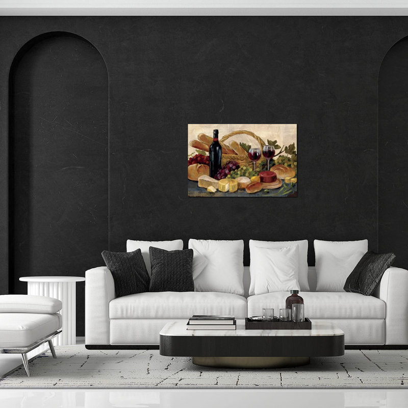 «Tuscan Evening Wine» par Silvia Vassileva, impression sans cadre, H 16 po x l 24 po x P 0,25 po