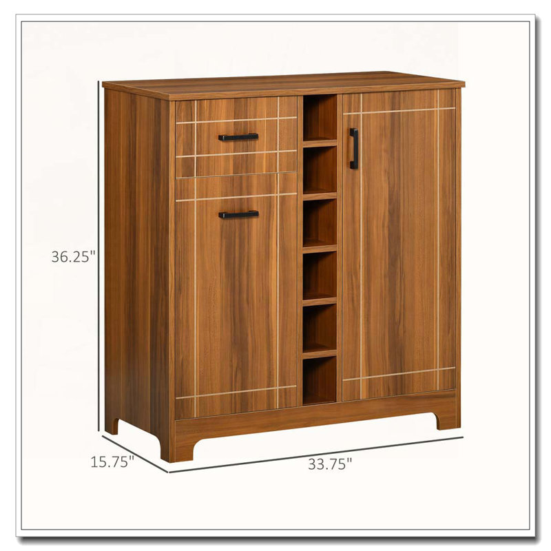 Buffet avec porte-bouteilles et 1 tiroir Retro