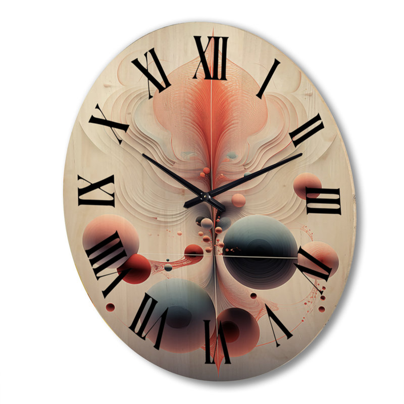 Horloge murale en bois massif Sadira, Très grand