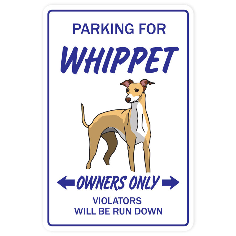 Enseigne décorative pour chien Whippet