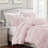 Floral Pintuck 3PC Comforter Set, Soft Microfiber, Pastel Colors, Lightweight Bedding Set-689213255-689213272