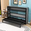 Lit escamotable simple en bois avec tablettes-1388943584