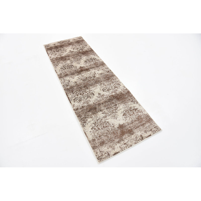 Tapis beige Country & Floral, Tapis de couloir 3 pi x 9 pi 10 po