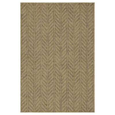 Jute/Mocha 5 Ft. 3 In. X 7 Ft. 3 In. Indoor/Outdoor Area Rug