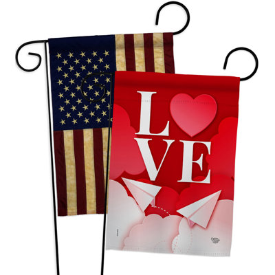 Drapeau de jardin en papier à double face en polyester 1 pi 5 po x 1 pi 1 po