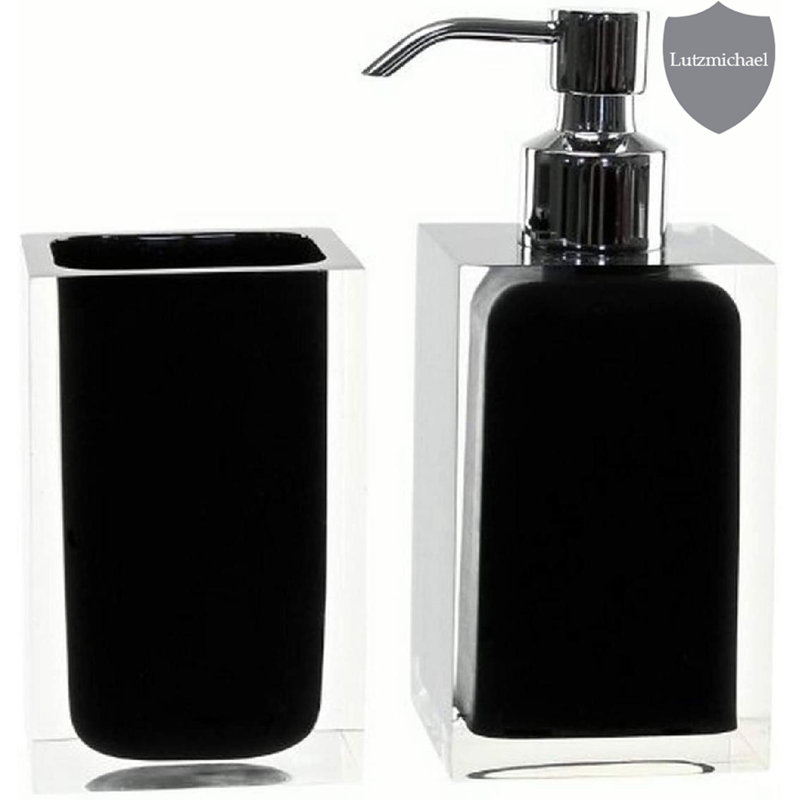 Currahee Bathroom Accessory Set, Black